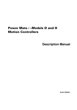 Fanuc Power Mate i-D/H Descriptions Manual B-63172EN/01