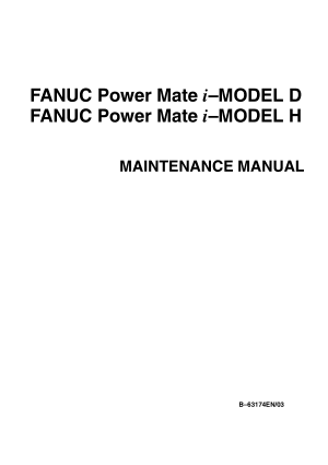 Fanuc Power Mate i-D/H Operator Manual B-63174EN/03