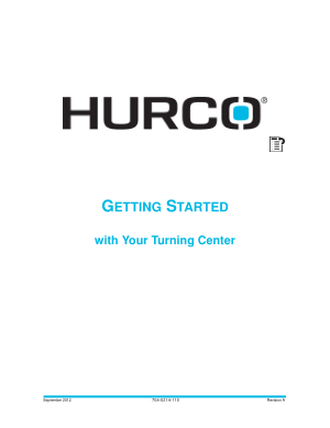Hurco Getting Started with Your Turning Center