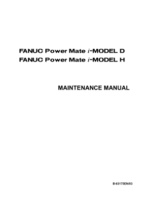 Fanuc Power Mate i-D/H Maintenance Manual B-63175EN/03