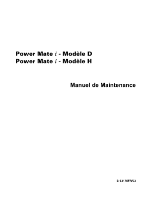 Fanuc Power Mate i-D/H Manuel de Maintenance B-63175FR/03
