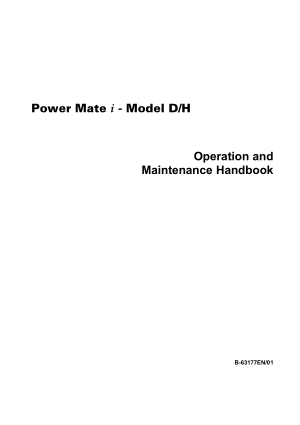 Fanuc Power Mate i-D/H Operation Maintenance Handbook B-63177EN/01