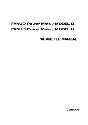 Fanuc Power Mate i-D/H Parameter Manual B-63180EN/02