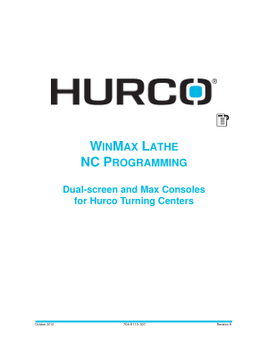 Hurco WinMax Lathe NC Programming