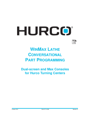 Hurco WinMax Lathe Conversational Part Programming