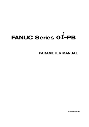 Fanuc Series 0i-PB Parameter Manual B-63980EN/01