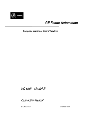 Fanuc I/O Unit Model B Connection Manual B-62163EN/03