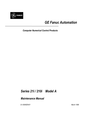 Fanuc 21i 210i-Model A Maintenance Manual