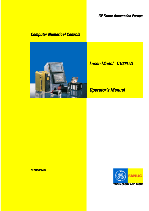 Fanuc Laser C1000iA Operator Manual B-70254EN