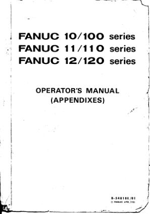 Fanuc 10t Parameter Manual B54810E