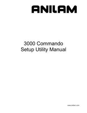 ANILAM 3000 Commando Setup Utility Manual