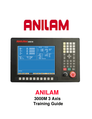 ANILAM 3000M 3 Axis Training Guide