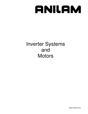ANILAM Inverter Systems and Motors