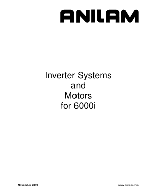 ANILAM 6000i Inverter Systems and  Motors