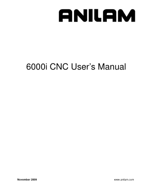 ANILAM 6000i CNC User’s Manual