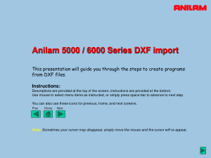ANILAM 5000 6000 Series DXF Import Tutorial