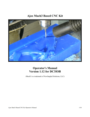 Ajax Mach3 Based CNC Kit Operator’s Manual