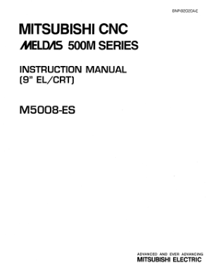 Mitsubishi CNC MELDAS 500M Series Instruction Manual