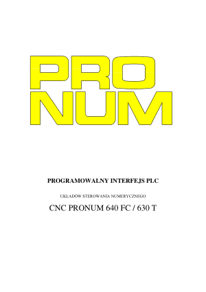 Instrukcja Programowania PLC PRONUM 640/630