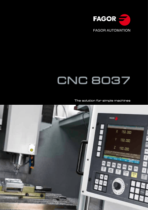 Fagor CNC 8037 Catalog