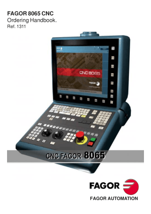 Fagor 8065 CNC Ordering Handbook